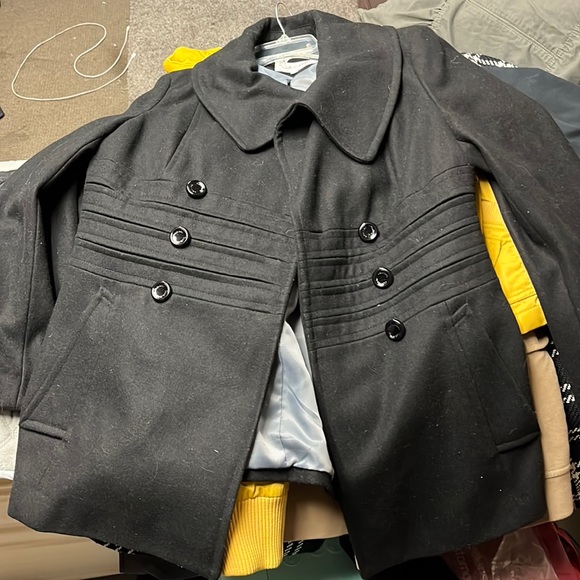 Calvin Klein Pea Coat size 10 black - Picture 1 of 1